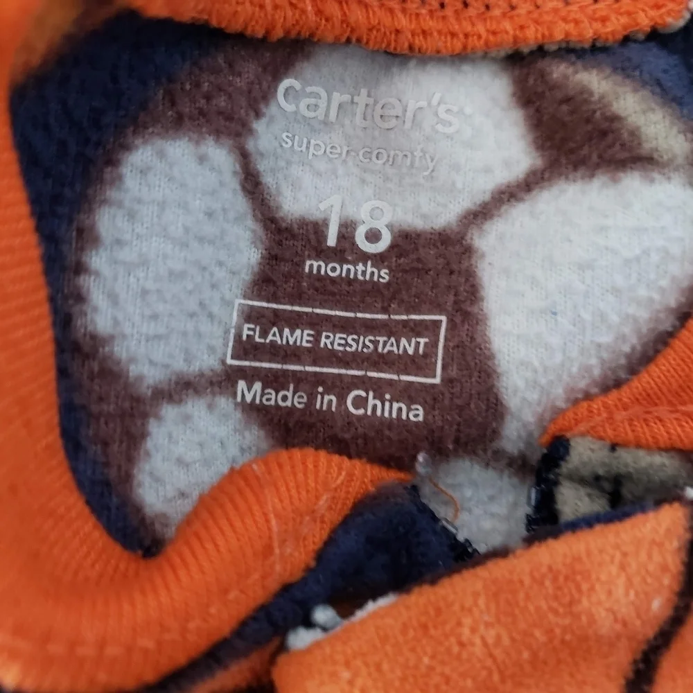 Carter's Bundle of 3 Pajamas 12 18 2T Baby Toddler Sports Animals Fire Trucks